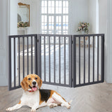 Wooden Pet Gate Dog Fence Retractable Grey 2000x 3MM-2006732963190018054