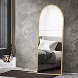 Yezi Floor Mirror Full Length Mirrors 1.8M Gold White-2006733284486287366