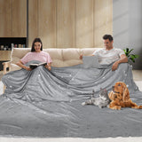 DreamZ 3x3M Large Oversized Blanket Grey Star-2018816714464169990