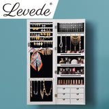 Levede Jewellery Cabinet Full Length - Rear View