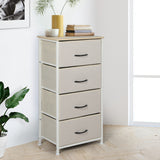 Levede Storage Cabinet Tower Chest Beige-2006733262801735687