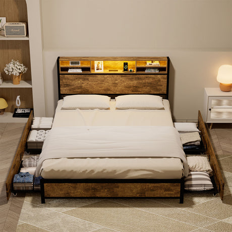 Levede bed frame queen-2006732862589636614