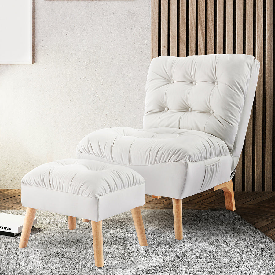 Levede Sofa Ottoman Set Accent Recliner-2006733303541010438