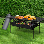 Levede Folding Camping Table Portable Black-2018816754809180166