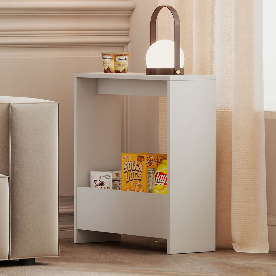 Levede Side Table with Magazine Rack Small End Table-2006732787842945030