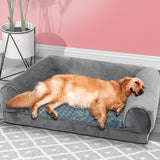 PaWz Pet Bed Sofa Dog Bedding Soft Warm XL Grey X-Large - Rear View