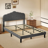Levede Bed Frame Upholstered Platform Mattress Base Queen - Rear View