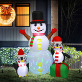 Santaco 1.8M Inflatable Christmas Snowman LED Lights - Rear View