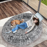 PaWz Replacement Pet Bed Cover Zipper Charcoal Cover - Rear View