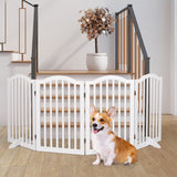 PaWz Wooden Pet Gate Dog Fence Safety White - Rear View