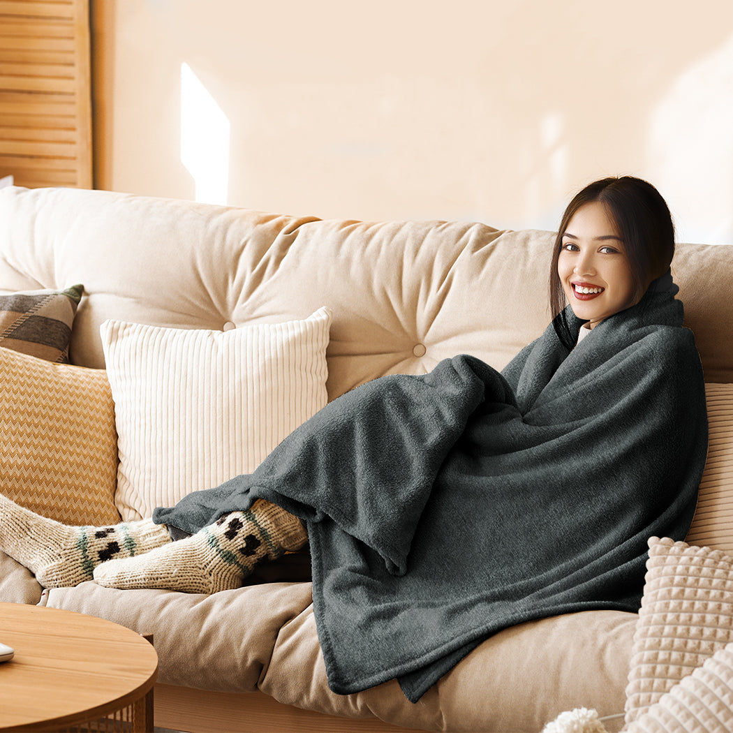 DreamZ Electric Throw Blanket Heated Timer Bedding Washable Warm Winter Snuggle-2018816803614101510