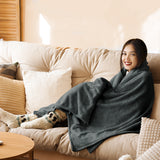 DreamZ Electric Throw Blanket Heated Timer Bedding Washable Warm Winter Snuggle - Rear View