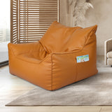 Marlow Bean Bag Chair Cover PU Indoor Brown - Rear View