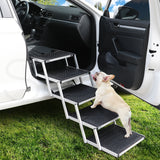 PaWz 5 Steps Dog Ramp Adjustable Height Black - 45-Degree Angle