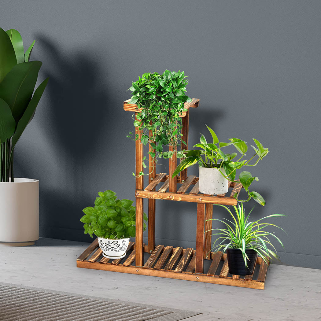 Levede 3-Tier Plant Stand Wood Wooden-2018816684160323590