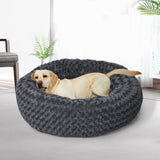 PaWz Calming Dog Bed Warm Soft Plush L Dark Grey Large-2006732983616278534