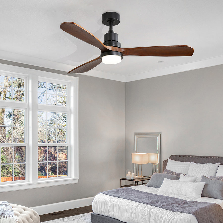 Spector 52'' Wood Ceiling Fan DC Motor Walnut-2018816905690877958