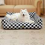 Pawz Pet Bed Plush Checkered Dog Bed Washable Cat Bed-2018816762090491910