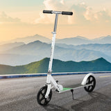 MONVELO Folding Scooter Dual Large Wheels White - Close-Up Angle