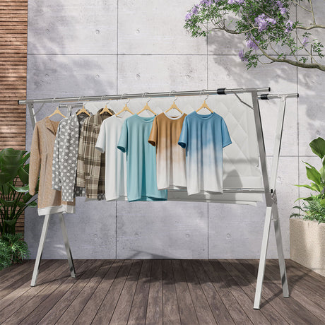 Levede Adjustable Clothes Drying Airer Foldable 150-200cm-2018816760844783622