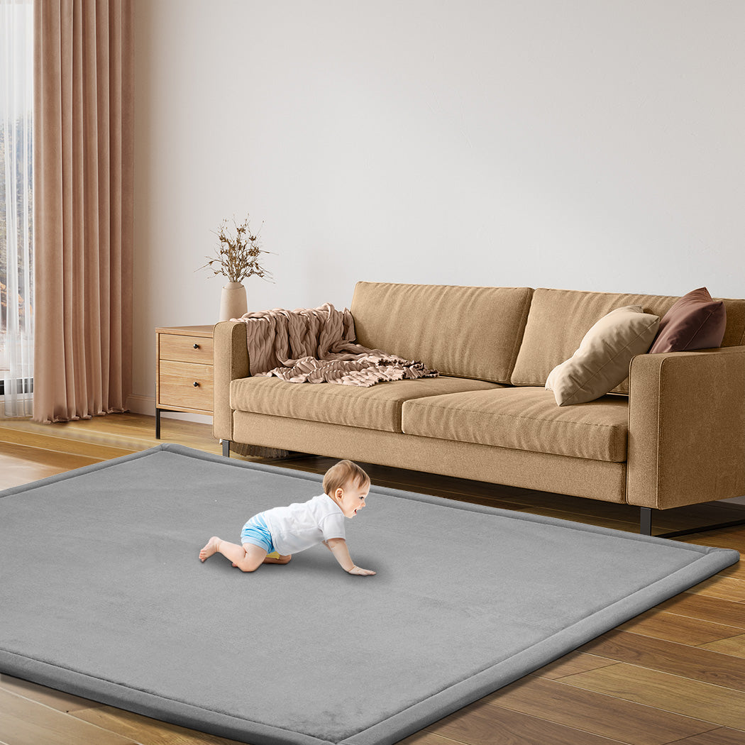 Marlow Coral Velvet Area Rugs Large Mat 150x200cm Grey-1954802461982199814