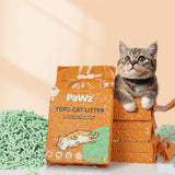 PaWz 2.5kg Tofu Cat Litter Clumping Green Tea x2 - Close-Up Angle