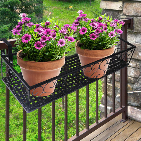 Levede Plant Stand Outdoor Indoor Home Black Rectangle-1954802666710372358