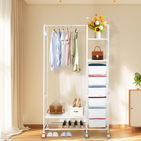 Levede 94CM Clothes Rack Stand Heavy Duty Hanging-2006732699984859142