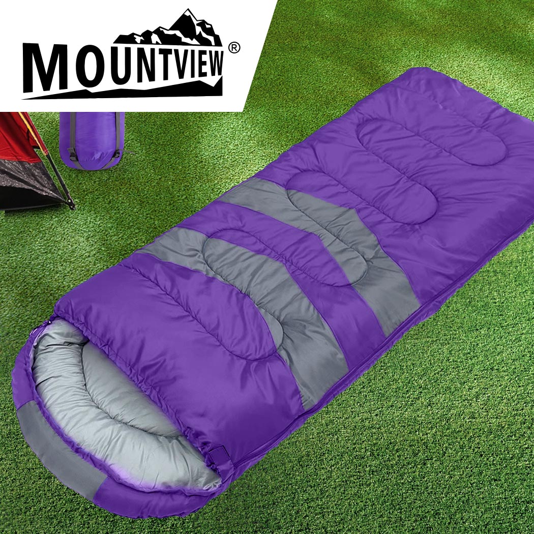 Mountview Single Sleeping Bag Bags Outdoor Purple-1954802651778650118