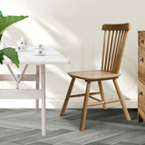 Levede 2x Dining Chairs Kitchen Windor Oak - Rear View
