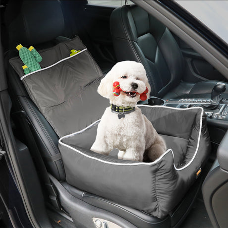PaWz Dog Car Booster Seat Belt Pet Backrest Grey-2018816730658377734