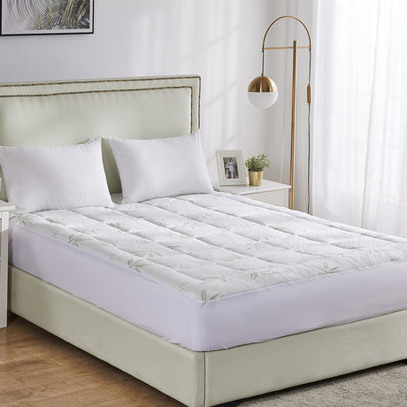 Dreamz Bamboo Pillowtop Mattress Topper Single-2006733099244851206