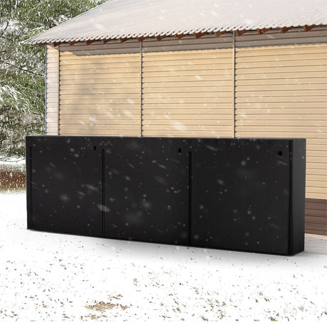 Moyasu Outdoor Firewood Rack Storage with Cover-1954802471624904710