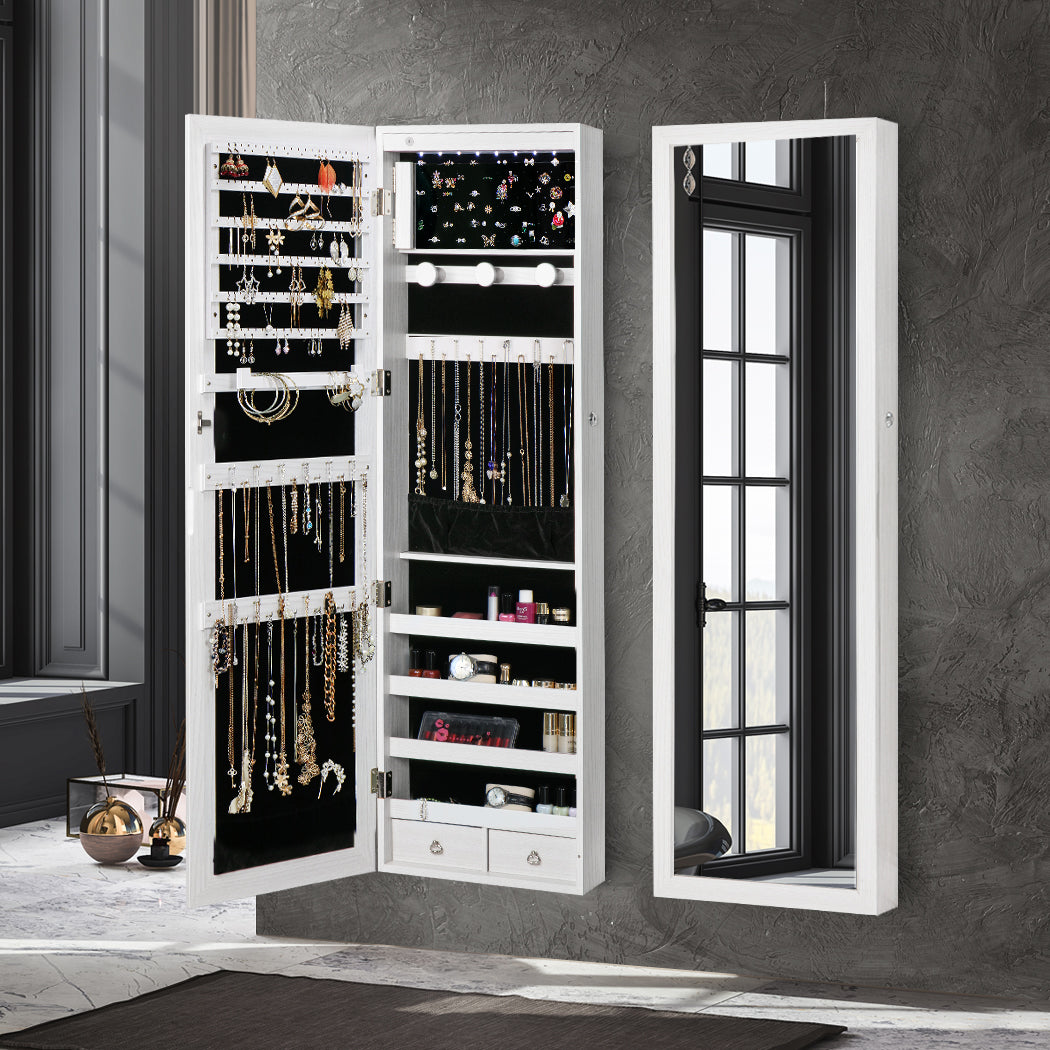 Levede Mirror Jewellery Cabinet LED-2006733194828845063