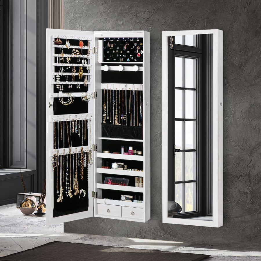 Levede Mirror Jewellery Cabinet LED-2006733194828845063