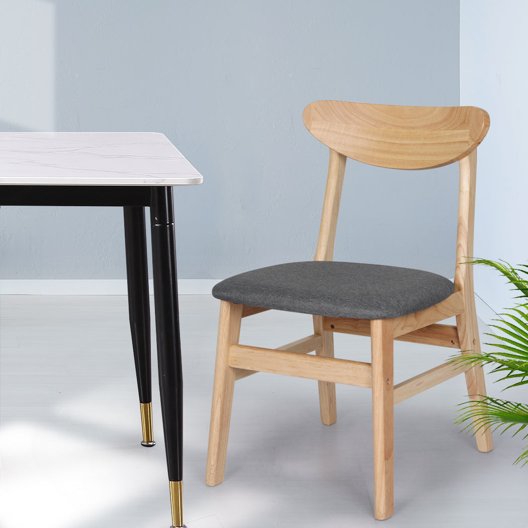 Levede 2xDining Chairs Kitchen Chair Nature Clear 2Pack-1954802985414561798