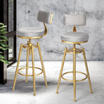 Levede 1x Bar Stools Kitchen Stool Chair Grey-2018816849235546118