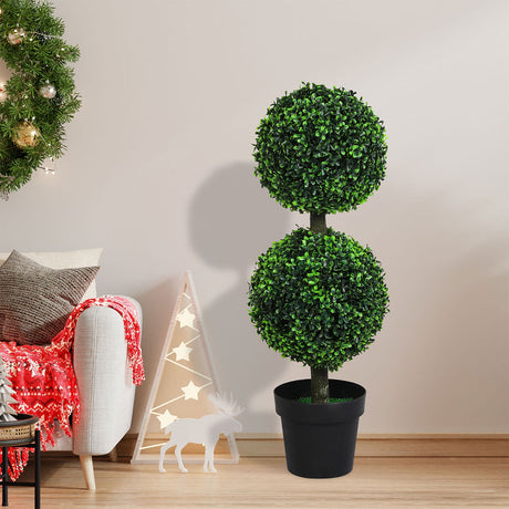 Lambu Artificial Double Ball Boxwood Trees-2018816712157302790