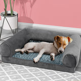 PaWz Pet Bed Sofa Dog Beds Bedding Soft M Grey Medium - Rear View