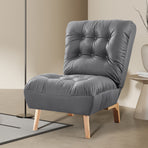 Levede Accent Chair Sofa Recliner Adjustable Grey-2018816931150303238