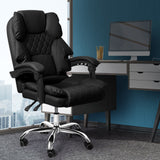 Levede Gaming Chair Office Computer Black No Footrest - Rear View