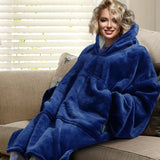 DreamZ Blanket Hoodie Adult Sweatshirt Navy Blue-2018816640342429702
