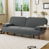LEVEDE  CONVERTIBLE SOFABED WITH USB CHARGE AND SIDE TABLE-2006732844742873095