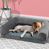 PaWz Pet Bed Sofa Dog Beds Bedding Soft M Grey Medium - Rear View