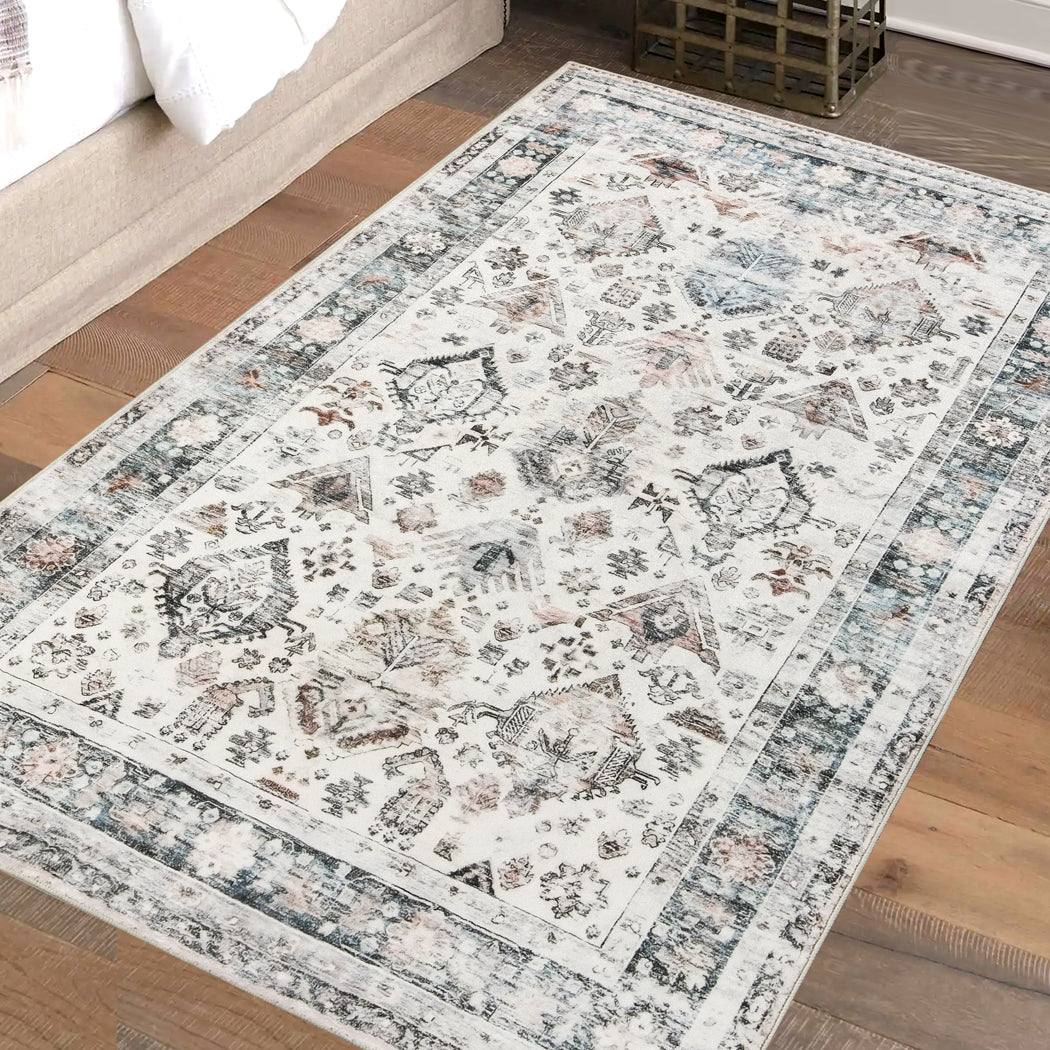 Marlow  Floor Rug Vintage Short Pile Washable Carpet Soft Plush Non Slip 200x290-2018816884945850375