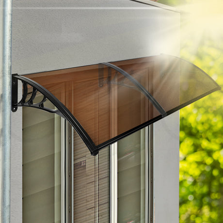 Mountview Window Door Awning Outdoor 1M X 2.4M Brown 1x2.4M-1954802872768139270