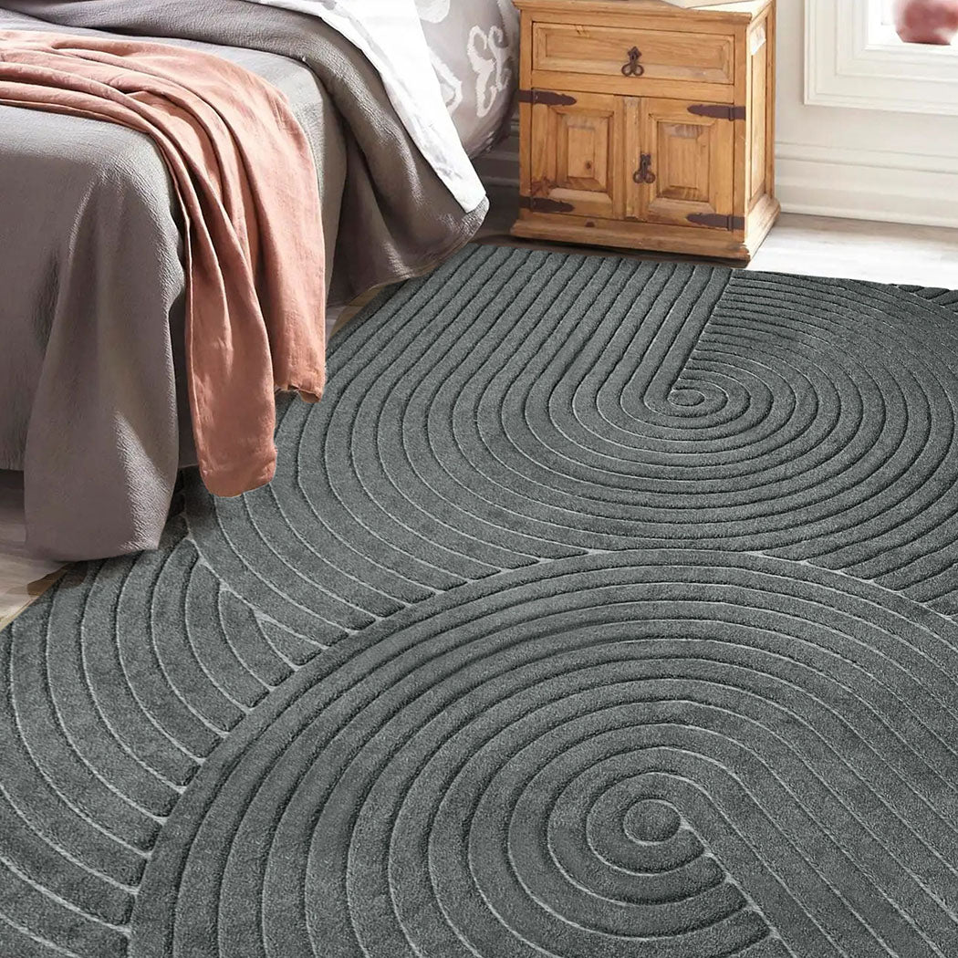 Marlow Floor Rug Soft Polyester Carpet Non Slip Plush Shaggy Rugs Geometric-2018816819325964294
