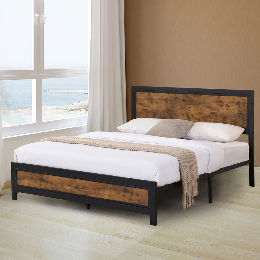 Levede Metal Bed Frame Mattress Base Double-2006733224771981319