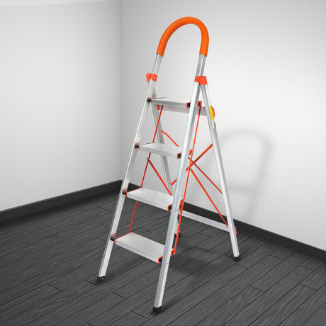 Traderight 4 Step Ladder Folding Aluminium-2006733183374200838