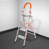 Traderight 4 Step Ladder Folding Aluminium - Rear View
